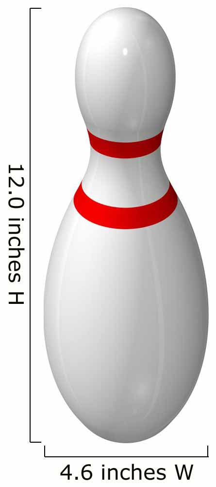 Single Bowling Pin Wall Decal