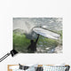 A Man In The Water Holding Onto His Windsurfing Board Wall Mural