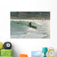 A Man On The Beach With His Windsurfing Board Wall Mural