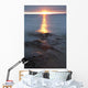 Rocky Shoreline Of Lake Superior At Sunset Wall Mural