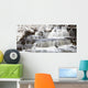 Waterfalls With Fresh Snow Wall Mural