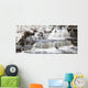 Waterfalls With Fresh Snow Wall Mural
