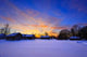 Sunset Countryside Winter Wall Decal