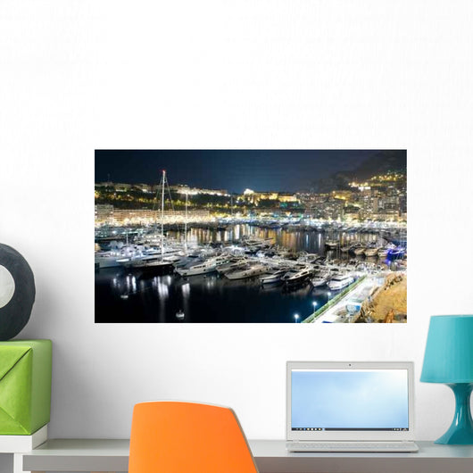 Monte Carlo Port Night Wall Decal