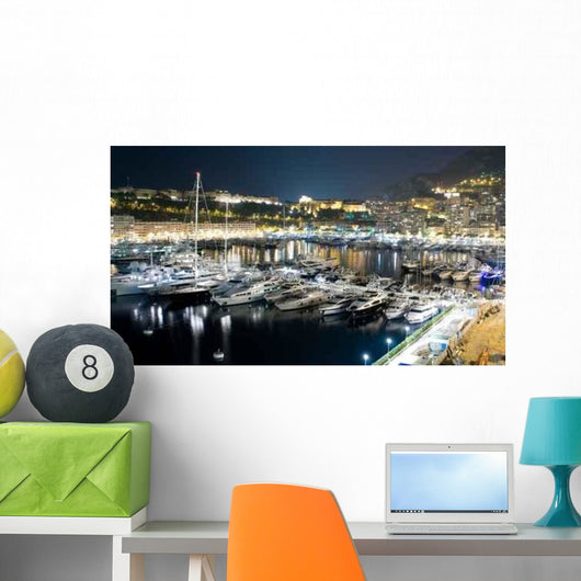 Monte Carlo Port Night Wall Decal