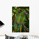 Couple Parrots Green 2 Wall Decal