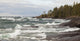 Crashing Waves On The Rocky Shoreline Of Lake Superior Near Wawa Wall Mural