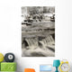 Waterfalls With Fresh Snow Wall Mural
