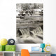 Waterfalls With Fresh Snow Wall Mural