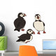 Puffin Vector Set White Wall Decal Sticker Set
