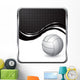 Volleyball Black Checkered Wave