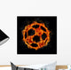 Soccer Ball Fire Wall Mural