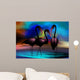 Abstract Flamingos Wall Mural