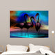 Abstract Flamingos Wall Mural