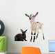 Little Goat and Rabbit Wall Decal Sticker Set