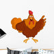 Pointing Rooster Wall Decal