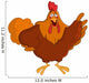 Pointing Rooster Wall Decal