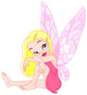 Cute and young fairy sitting Wall Decal