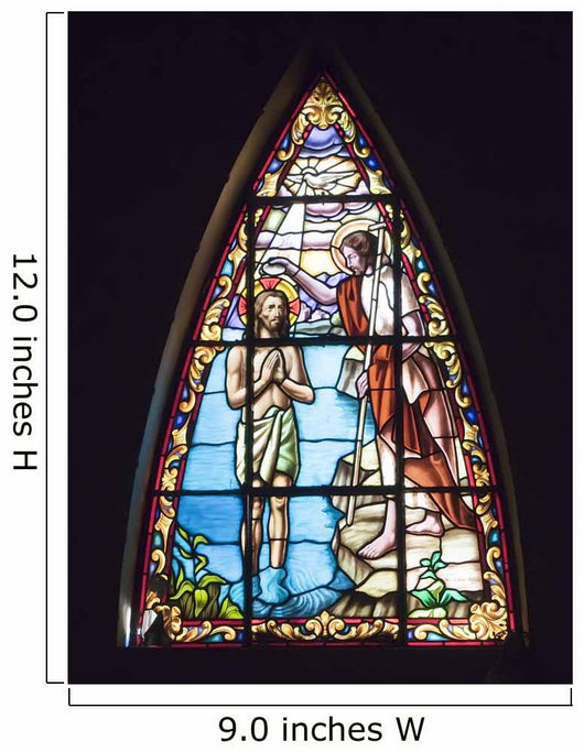 Stained-glass Window with Baptism