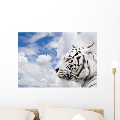 White Tiger shown on a wall