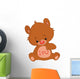 I Love U Teddy Bear Wall Decal