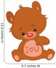 I Love U Teddy Bear Wall Decal
