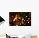 Christmas Tree Fireplace Upclose Wall Mural