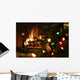 Christmas Tree Fireplace Upclose Wall Mural