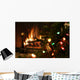 Christmas Tree Fireplace Upclose Wall Mural