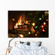 Christmas Tree Fireplace Upclose Wall Mural