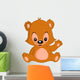 Cute teddy bear waving his hand Wall Decal