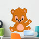 Cute teddy bear waving his hand Wall Decal