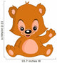 Cute teddy bear waving his hand Wall Decal
