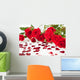 Red Roses and Hearts Wall Mural