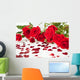 Red Roses and Hearts Wall Mural