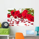 Red Roses and Hearts Wall Mural