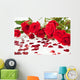 Red Roses and Hearts Wall Mural