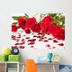 Red Roses and Hearts Wall Mural
