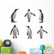 Six Emperor Penguins Wall Decal Sticker Set