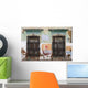 Devastated Wall With Windows Wall Mural
