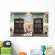 Devastated Wall With Windows Wall Mural