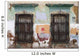 Devastated Wall With Windows Wall Mural