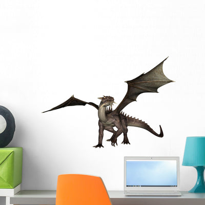Dragon Wall Decal shown on a wall