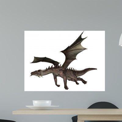 Dragon Wall Decal shown on a wall