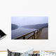 Foggy Lake and Pier Wall Mural
