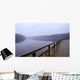 Foggy Lake and Pier Wall Mural