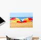 beach umbrellas Wall Mural