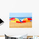beach umbrellas Wall Mural