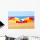 beach umbrellas Wall Mural
