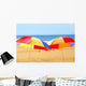 beach umbrellas Wall Mural